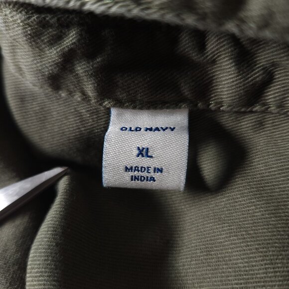 1008Old Navy Utility Romper Womens XL Green Short Sleeve Button Front Casual - Picture 3 of 11